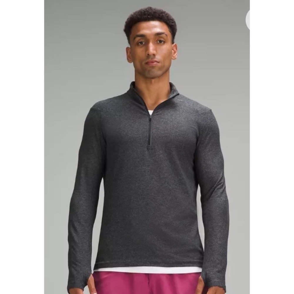 Lululemon Metal Vent Tech 1/2 Zip 2.0 Pullover Charcoal Grey Mens XL LM3DHOS